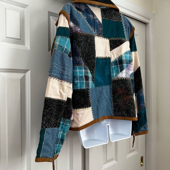 We The Free by Free People Leia Denim Patched Moto Jacket - Picture 10 of 12